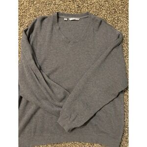 CUTTER & BUCK Men's Ribbed Pullover Long Sleeve V-Neck Sweater XL 100% Cotton